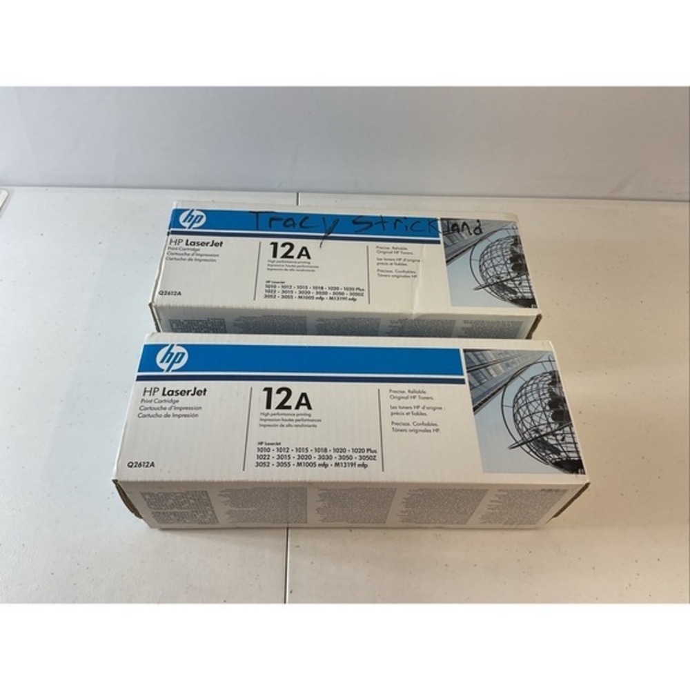HP 12A Q2612A BLACK Toner Print Laserjet Cartridges New OEM (Lot of 2)